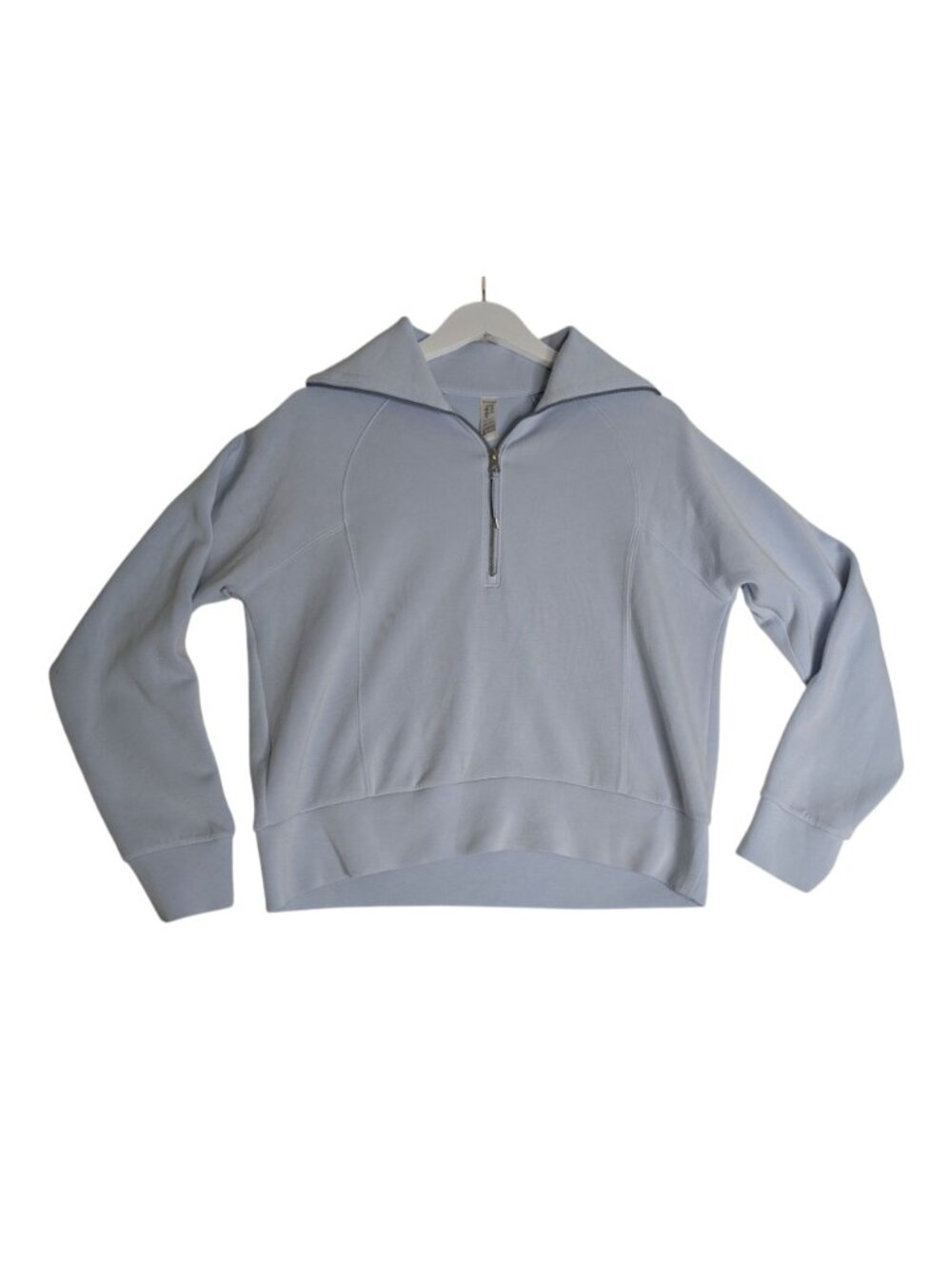Spanx AirEssentials Half-Zip Sweatshirt Womens S Light Blue Athleisure Pullover - Picture 2 of 12